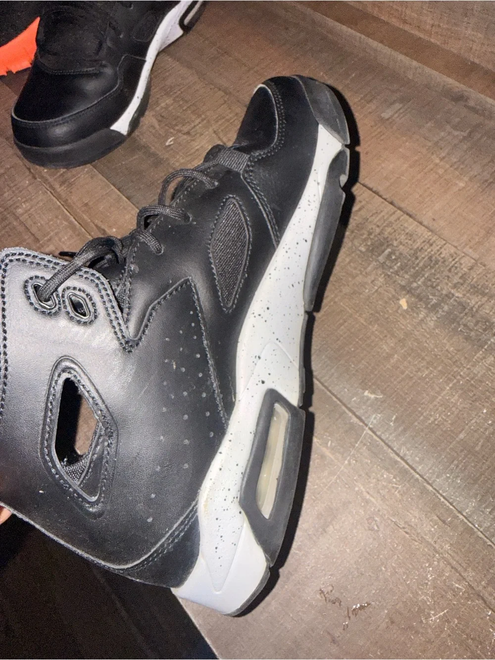Jordan Black and White Retro Basketball Sneakers